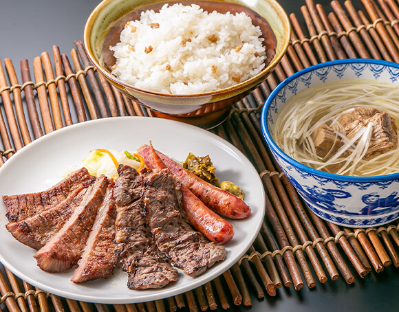 Bランチ牛たん・牛ハラミ焼定食