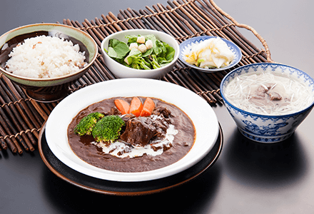 角煮炭火焼き牛たんシチュー定食