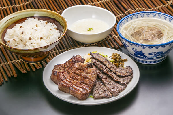 牛たん極太・牛ハラミ焼き定食