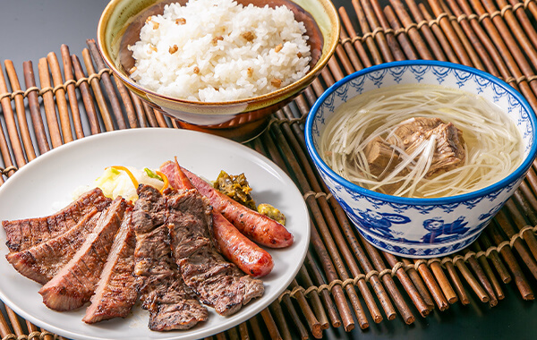 Bランチ牛たん・牛ハラミ焼定食