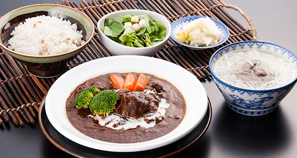 角煮炭火焼き 牛たんシチュー定食