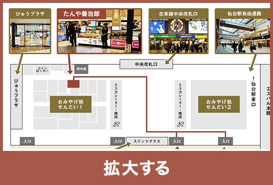 仙台駅2階構内図